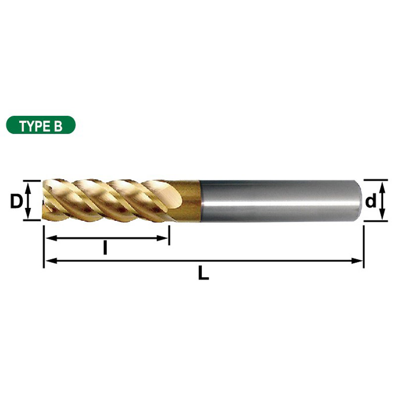 Model 2 MHD (Heavy cutting Operation Type), 4 Flutes