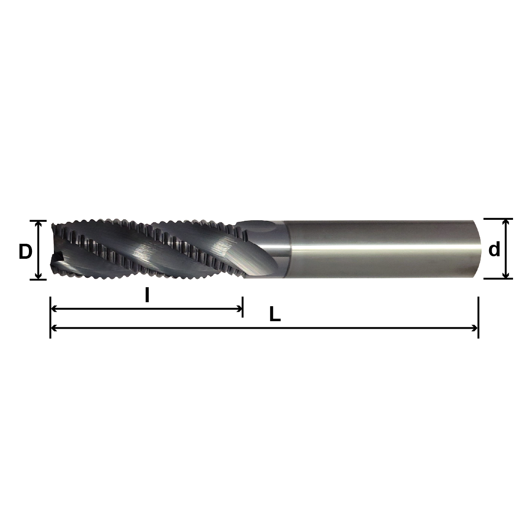 Model: 2 MHR (Roughing End Mills),4 Flutes