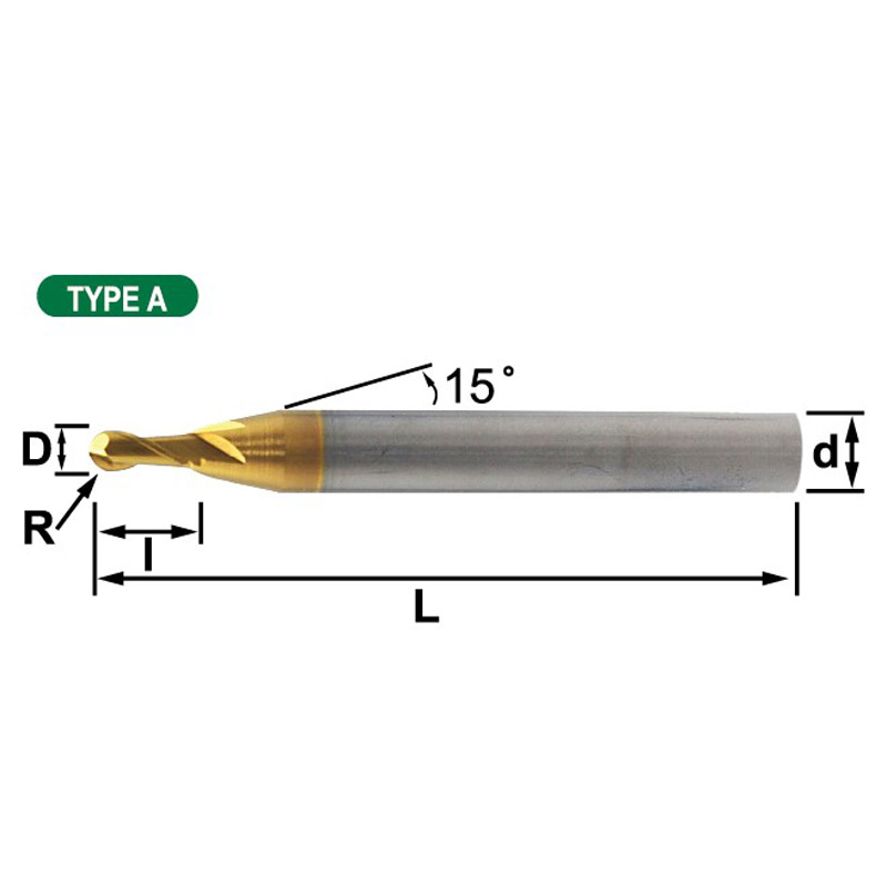 Model 2 MSB2 (Ball Nose),2 Flutes