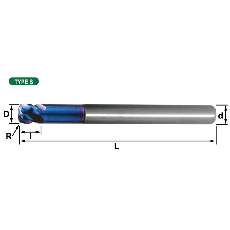 Model 638 SLR4/MLR4 (Corner Radius, Long Shank),4 Flutes