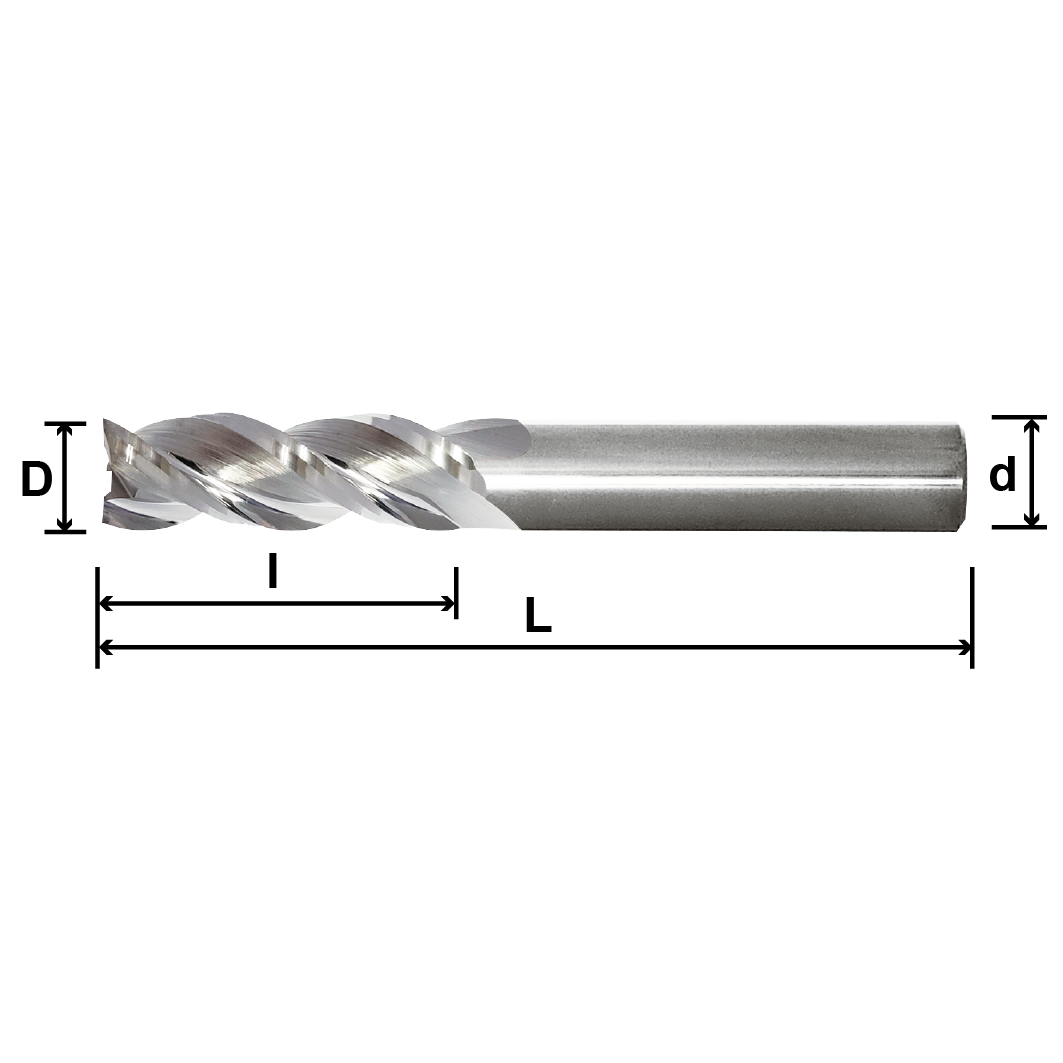 Model: 2 AEC (For Aluminum Alloy),3 Flutes