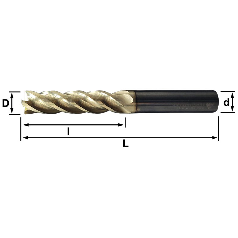 Model 2D ERLD (Highly-Efficiency Anti-Vibration Operation, Long Flute Length),4 Flutes