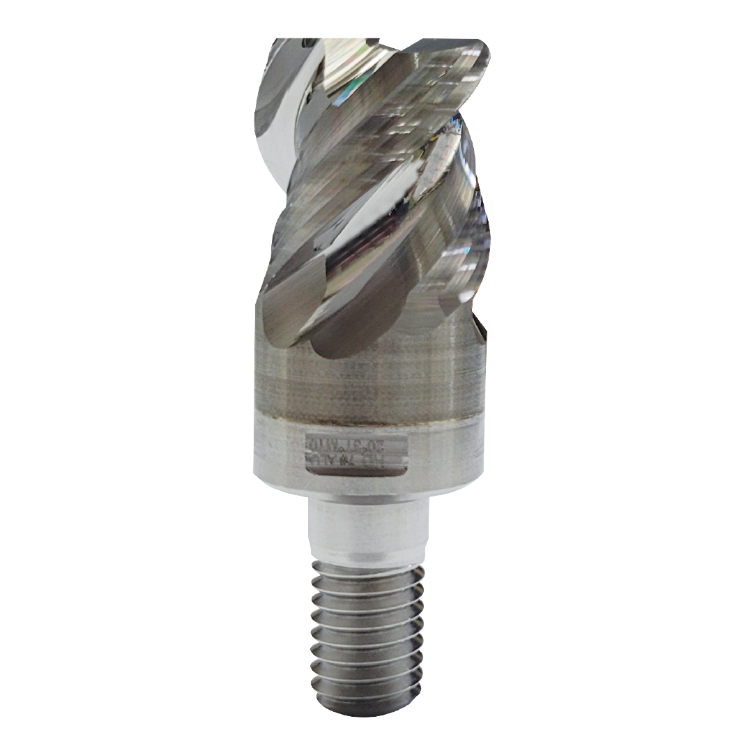 Model HAR Tungsten Carbide Corner Radius End Mill Bits with Threaded Shank for Aluminium Cutting