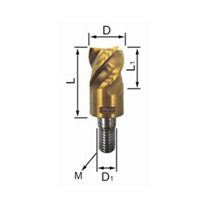 Model HESD Tungsten Carbide End Mill Bits with Threaded Shank